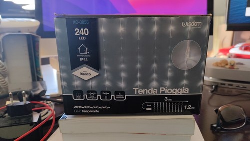Tenda luminosa 240 led - tenda,